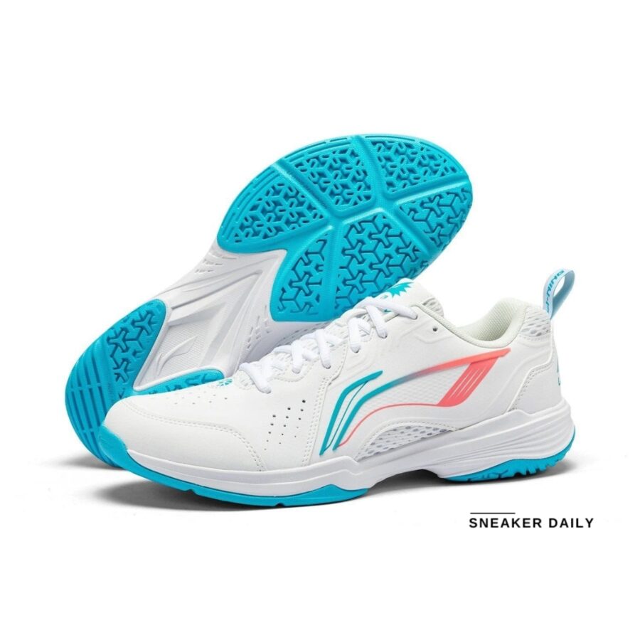 Giày Cầu Lông Li-Ning AYTU001-2 màu Trắng Xanh
