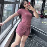 Set bộ thể thao nữ NAQIYAYABEI màu hồng nhạt