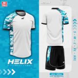 Bộ quần áo bóng đá Riki Helix màu Trắng