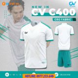 Bộ quần áo bóng đá Convis CV C400 màu Trắng Rêu