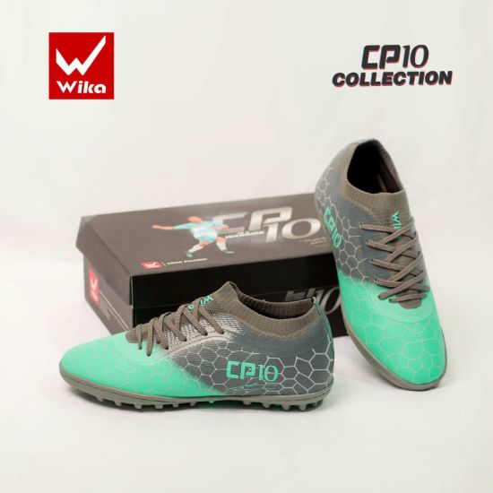 Giày bóng đá Wika CP10 Công Phượng màu Xám Xanh