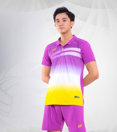 Bộ quần áo bóng chuyền CP Sport Flyer màu Tím Vàng