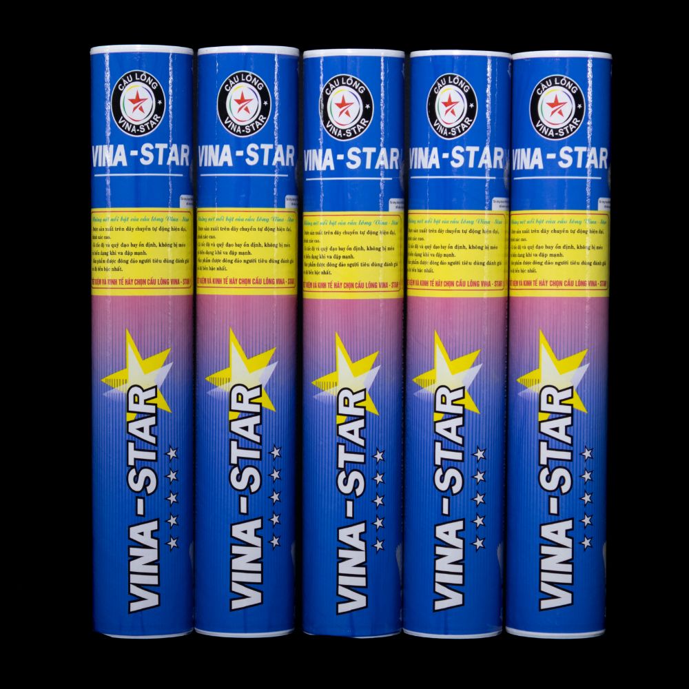 Ống cầu lông Vina-Star Loại 2 vỏ xanh 12 quả
