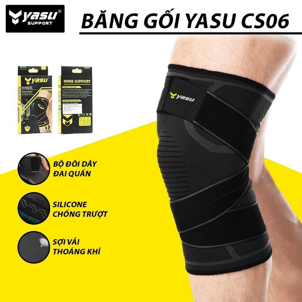 Băng đầu gối Yasu YSC06 màu đen