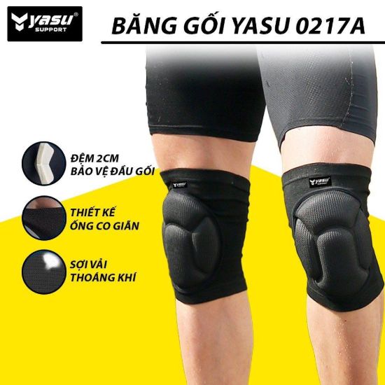Băng bảo vệ đầu gối thủ môn Yasu YS0217A màu đen