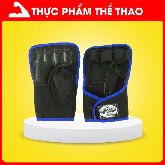 Găng tay tập tạ Lâm Sport bản lớn màu xanh