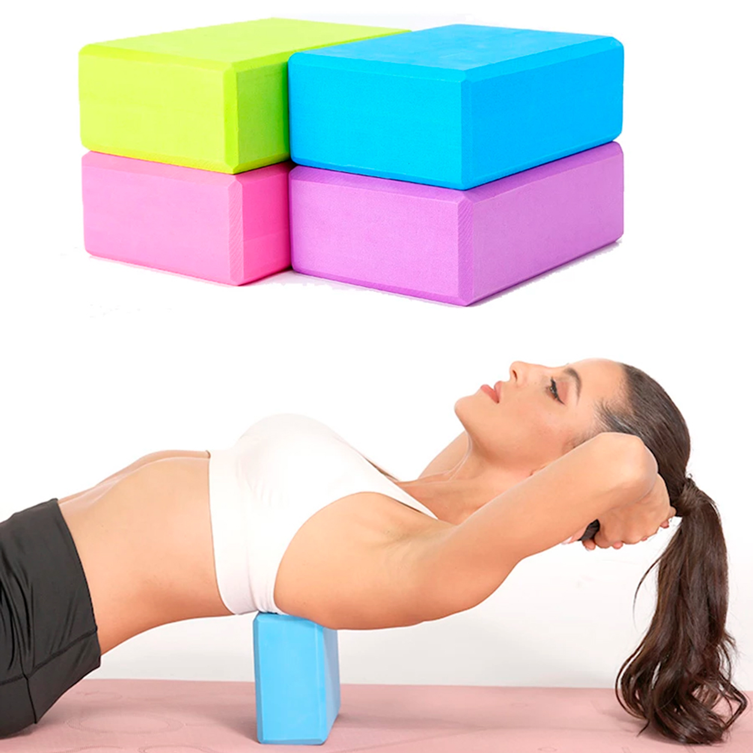 Gạch tập Yoga 23 × 15 × 7,5 cm góc nghiêng