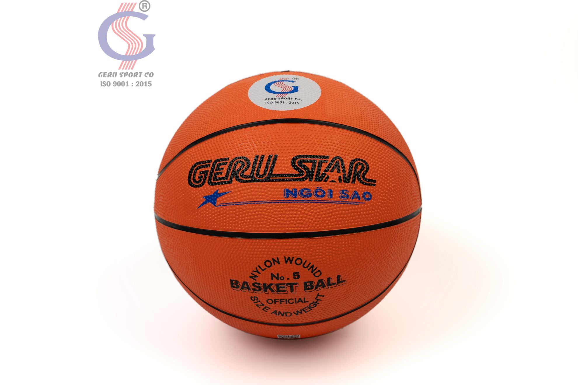Bóng rổ Geru Star B5 cao su cam size 5 - ảnh chính