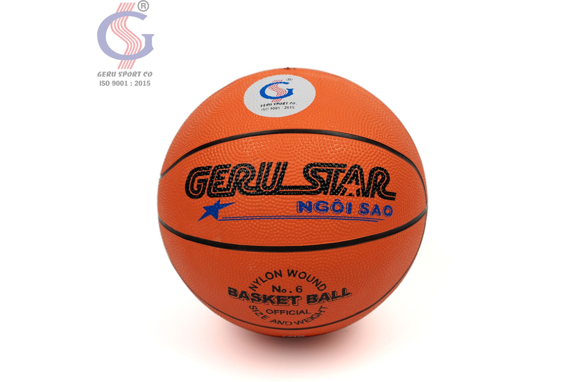 Bóng rổ Geru Star B6 cao su cam size 6 - ảnh chính