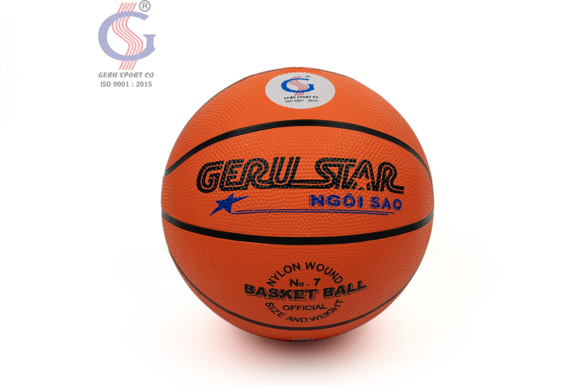 Bóng rổ Geru Star B7 cao su cam size 7 - ảnh chính