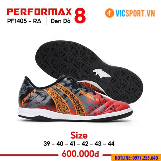 Giày Futsal PAN Performax 8 IC màu đen đỏ