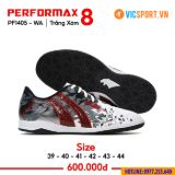 Giày Futsal PAN Performax 8 IC màu trắng xám