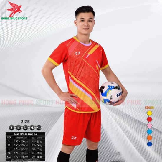 Áo bóng đá không logo trẻ em màu đỏ
