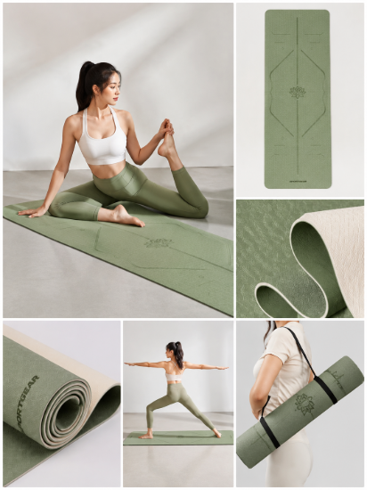 Ảnh của Thảm Yoga ECO 6mm Hai Lớp Định Tuyến Chống Trượt