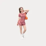 Set bộ thể thao nữ NAQIYAYABEI màu Hồng Nhạt