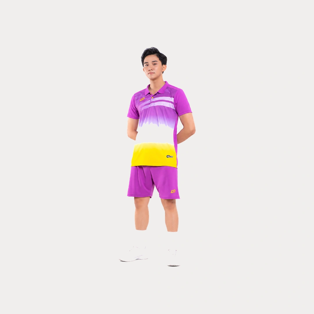 Bộ Quần Áo Bóng Chuyền CP Sport Flyer Tím/Vàng
